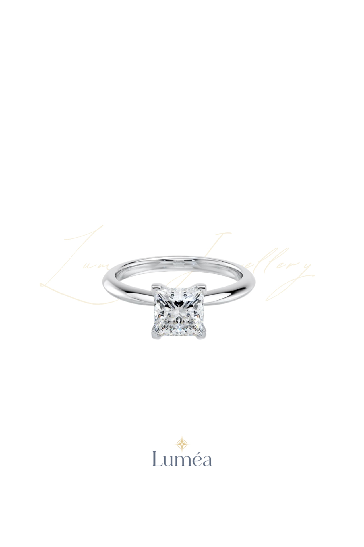 Princess Solitaire Ring